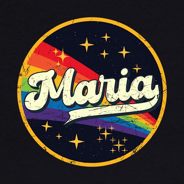 Maria // Rainbow In Space Vintage Grunge-Style by LMW Art